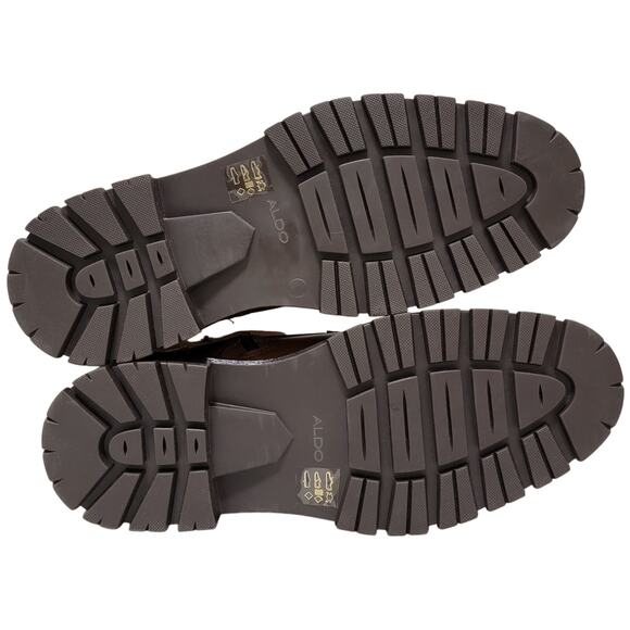 ALDO Men Aaren-L Cap Toe Faux Fur Lined Combat Boot Size US 13M Cognac Brown - Picture 4 of 5